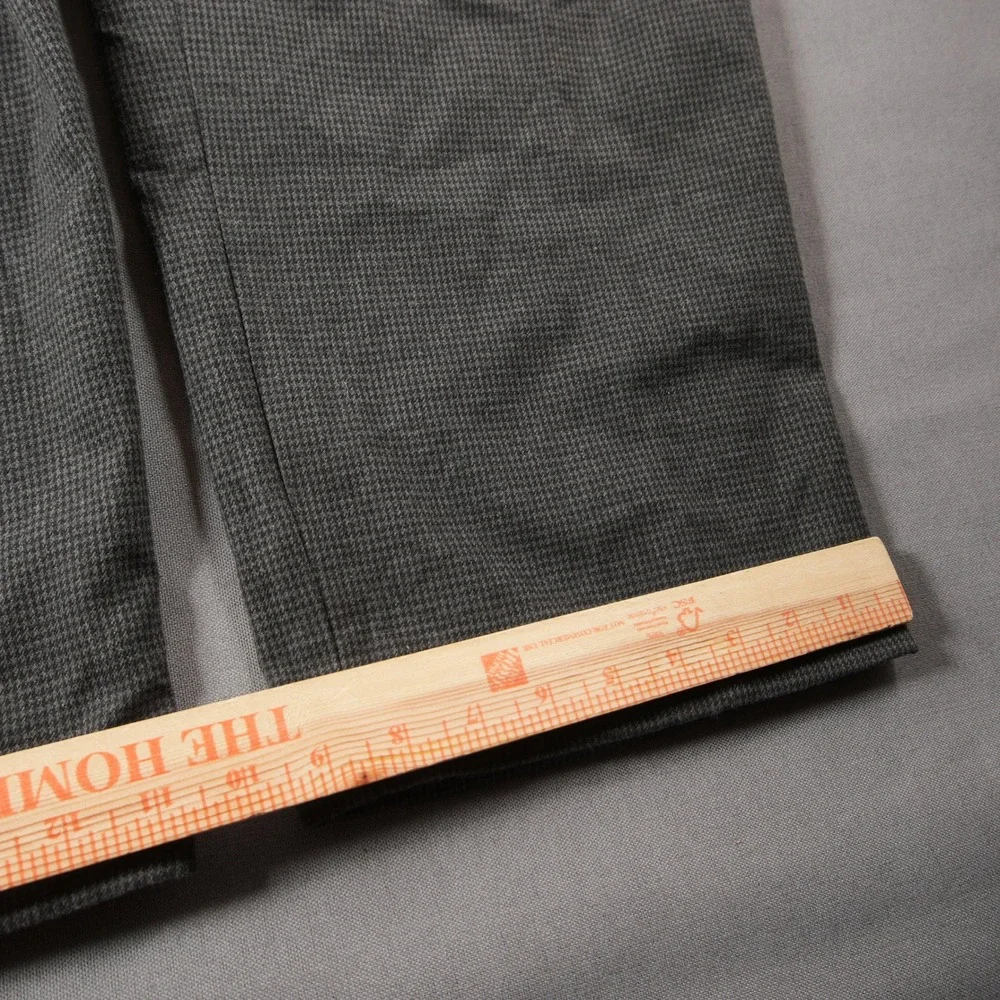 Vintage Polo Ralph Lauren Houndstooth Pleated D-Ring Adjusters Men Pants 42/28